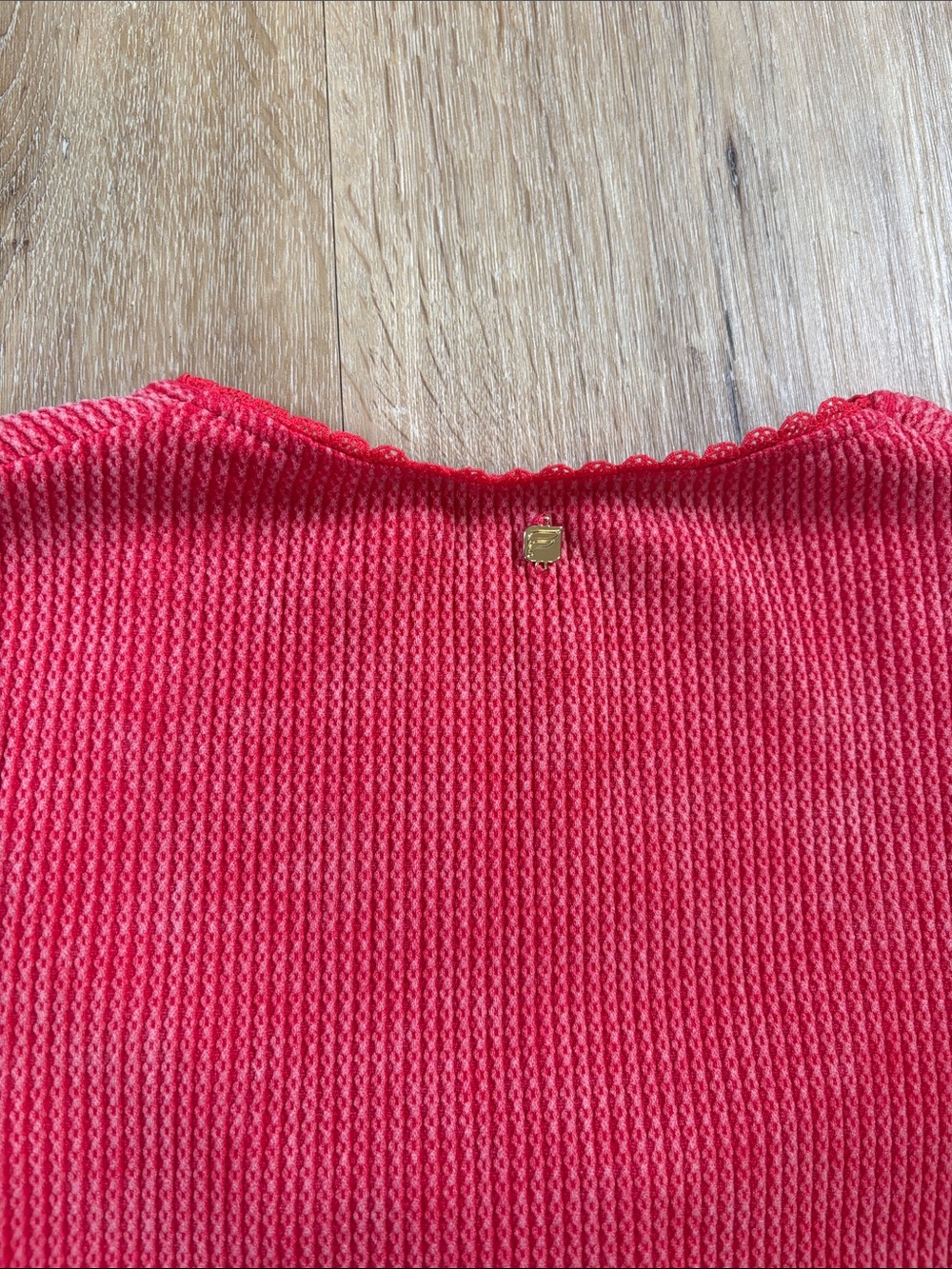 Fabletics Women's Red Ribbed 3-Piece Matching Set - Picture 7 of 11